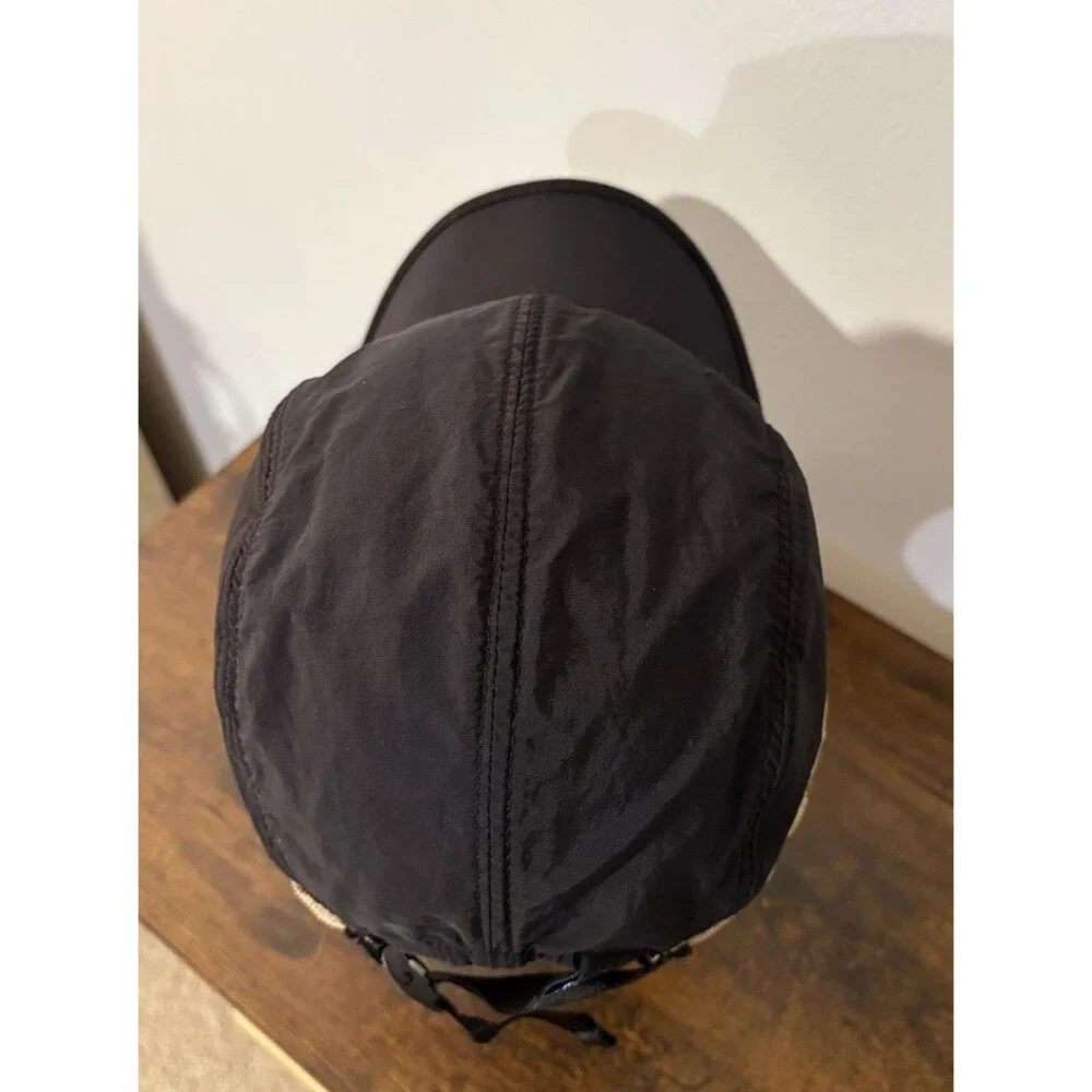 Kavu Synthetic Strapcap Hat Cap Size Medium Black Beige Trim 4 Panel Sports USA
